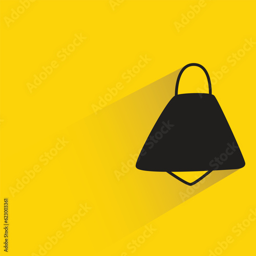 ceiling lamp with shadow on yellow background