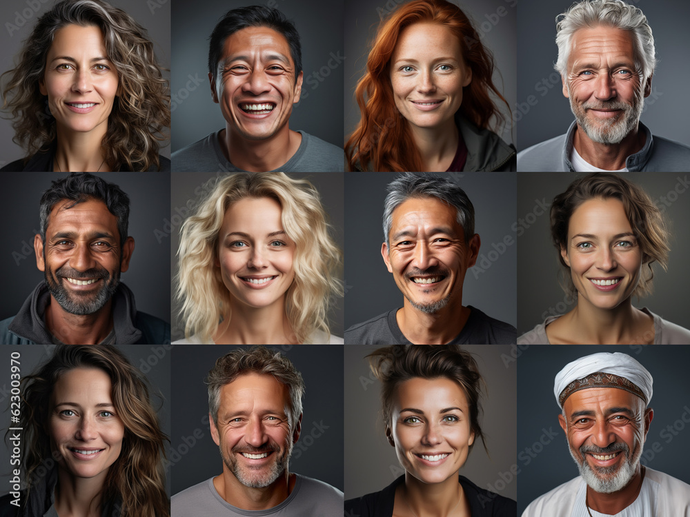 Collage of ethnically different happy people modern portraits, Success, smiling and happiness multicultural faces looking at camera, Human resource society database concept, globalization.. Collage of ethnically different happy people modern portraits, Success, smiling and happiness multicultural faces looking at camera, Human resource society database concept, globalization..