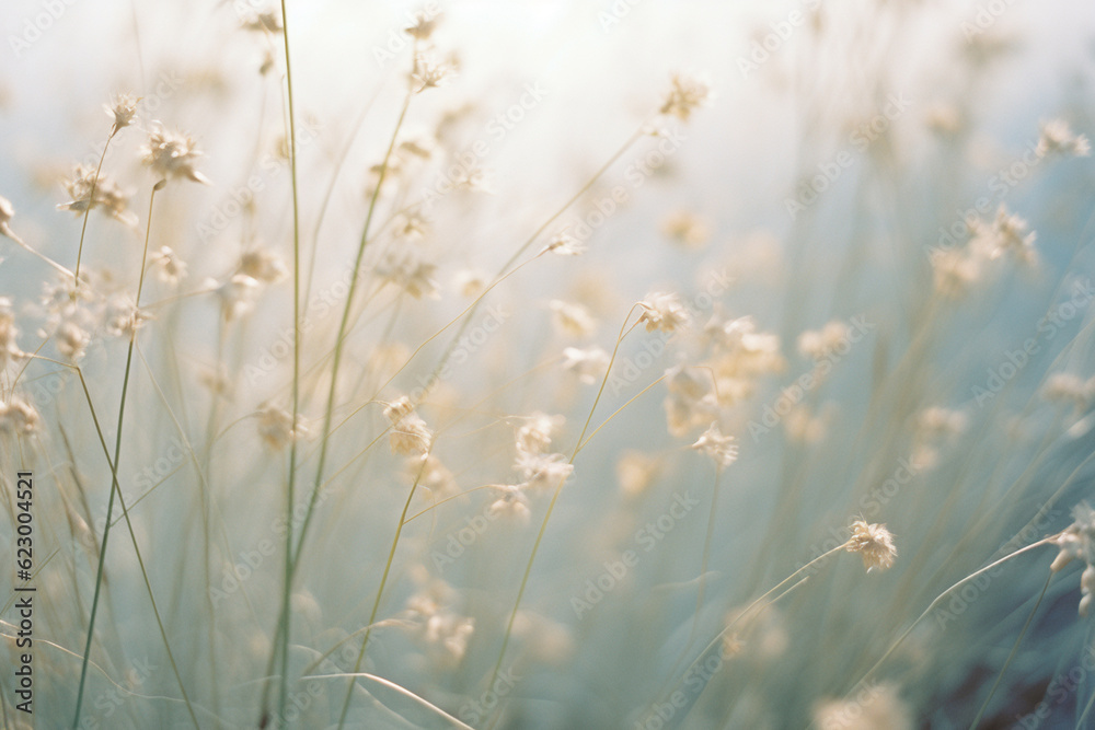 close up of grass, focus depth, generative ai close up of grass, focus depth, generative ai