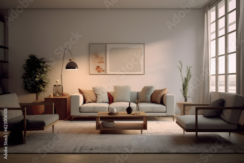 living room aesthetics Made with Generative AI © Dicky
