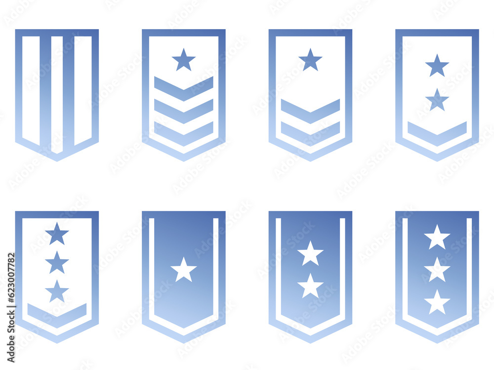 Military ranks, army epaulettes set Military ranks, army epaulettes set