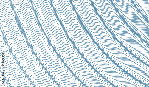Wallpaper Mural blue wavy stripes vector background.  Torontodigital.ca