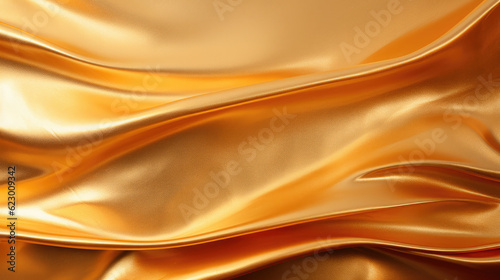 Elegant luxury gold silk satin background - Golden shiny background banner pattern