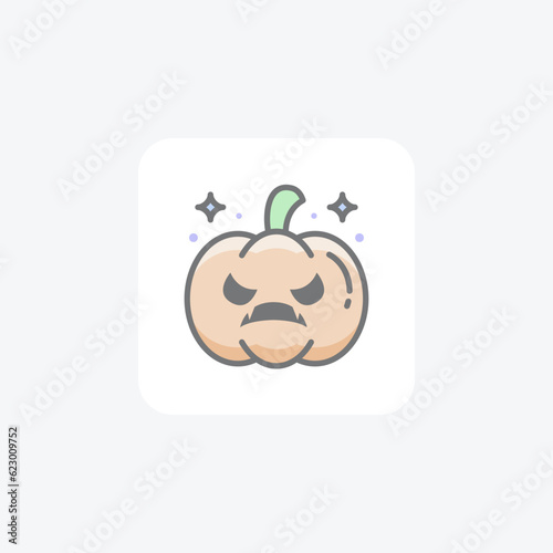 Scary Hallow Pumpkin Awesome Filled Icon