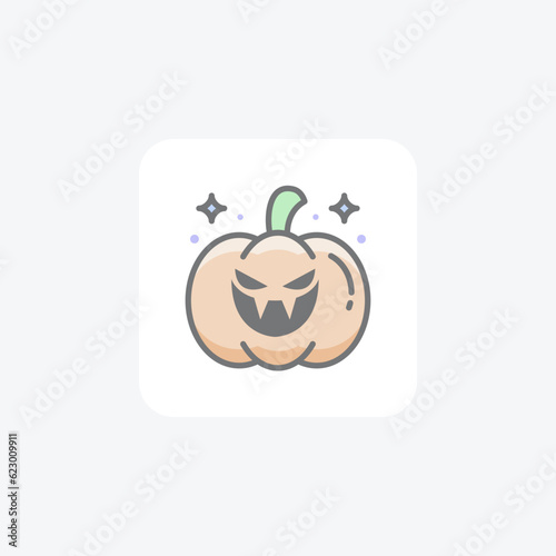 Scary Hallow Pumpkin Awesome Filled Icon