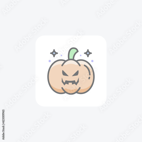 Scary Hallow Pumpkin Awesome Filled Icon