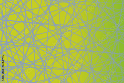Abstract green vector geometric background with randomly scattered intertwined green lines	
