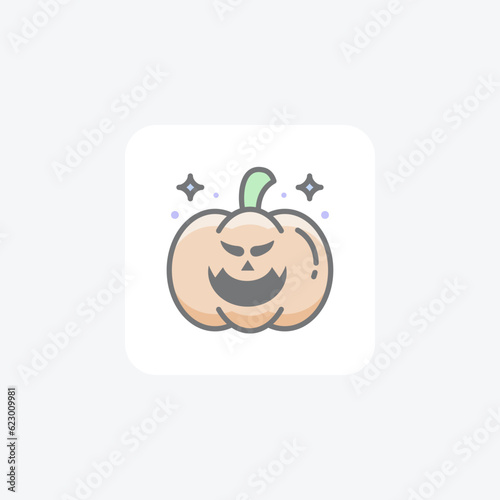 Scary Hallow Pumpkin Awesome Filled Icon