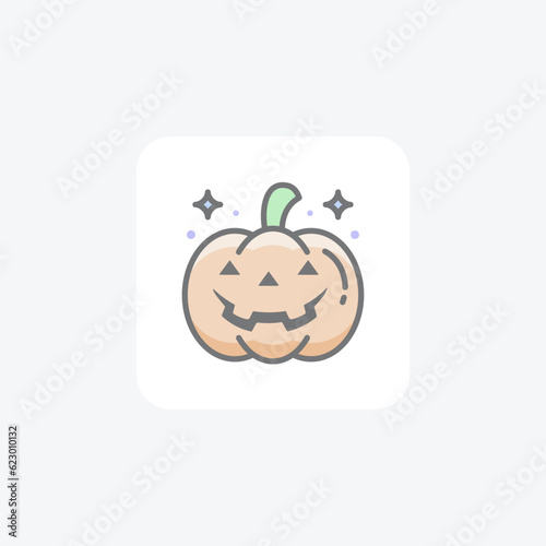 Scary Hallow Pumpkin Awesome Filled Icon