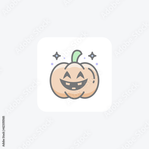 Scary Hallow Pumpkin Awesome Filled Icon