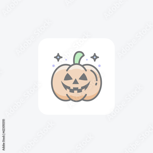 Scary Hallow Pumpkin Awesome Filled Icon