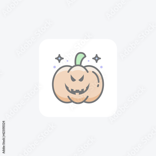 Scary Hallow Pumpkin Awesome Filled Icon