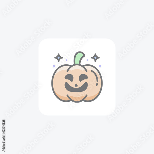 Scary Hallow Pumpkin Awesome Filled Icon