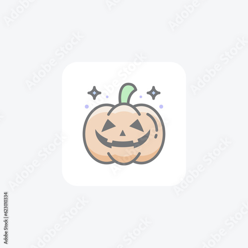 Scary Hallow Pumpkin Awesome Filled Icon