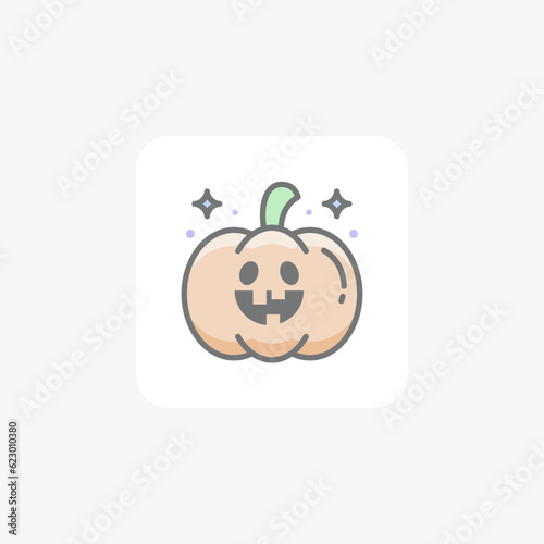 Scary Hallow Pumpkin Awesome Filled Icon