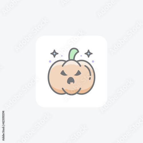 Scary Hallow Pumpkin Awesome Filled Icon