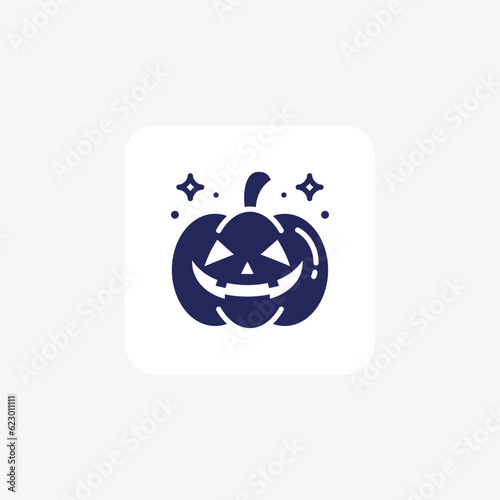 Scary Hallow Pumpkin Glyph Icon