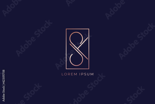 sk minimalist letter fashion brand design line style creative golden wordmark design typography illustration, sk fashion logo, sk line style, sk design