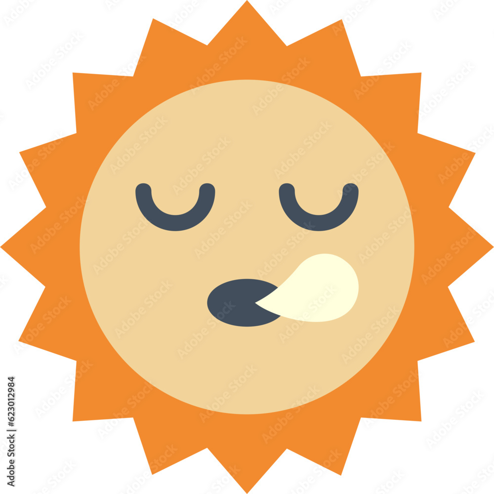 Sun flat icon. Weather icon simple style. Sun flat icon. Weather icon simple style.