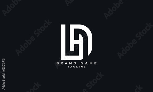 LHD, HLD, HDL, Abstract initial monogram letter alphabet logo design