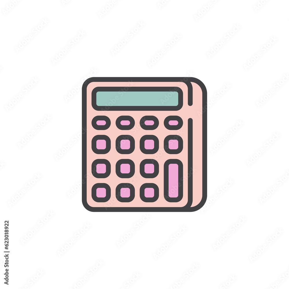 Calculator filled outline icon Calculator filled outline icon