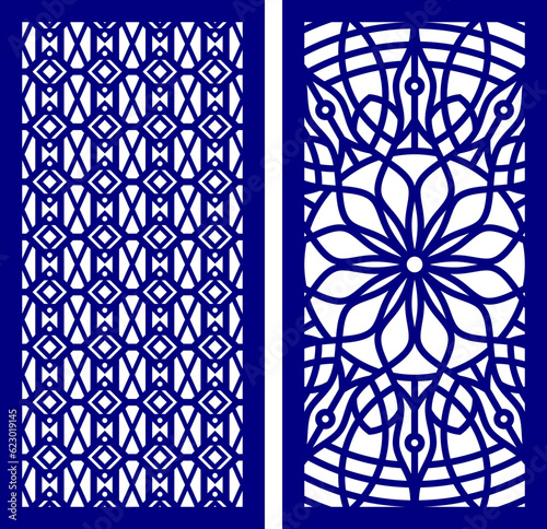 Simple Vector Pattern for Laser Cutting, Decoration, and Ornament. Metal design, wood carving, vector