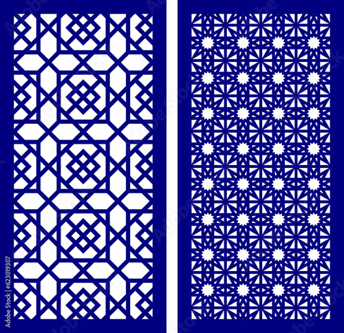 Simple Vector Pattern for Laser Cutting, Decoration, and Ornament. Metal design, wood carving, vector