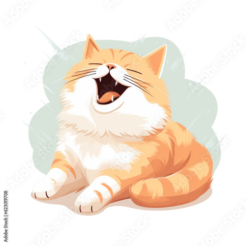 cat with a smile vector illustration
