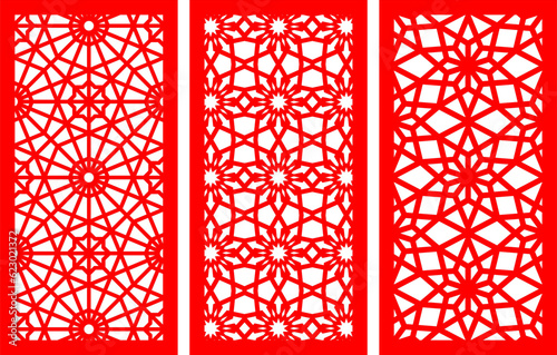 Simple Vector Pattern for Laser Cutting, Decoration, and Ornament. Metal design, wood carving, vector