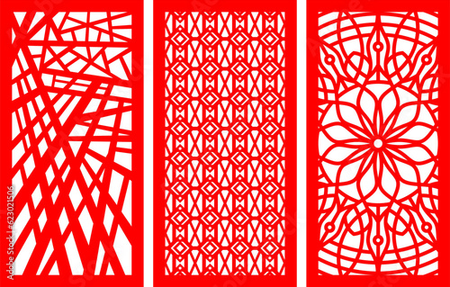Simple Vector Pattern for Laser Cutting, Decoration, and Ornament. Metal design, wood carving, vector