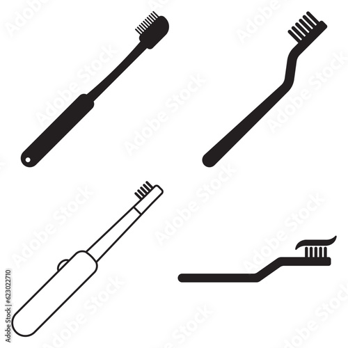 toothbrush icon vector