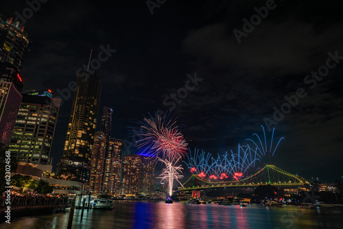 fireworks in the city (2022 Brisbane)