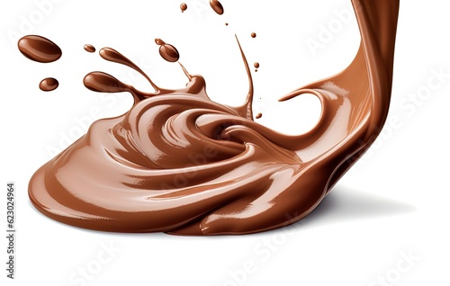 Chocolate splash. Great for advertising and packaging design. 