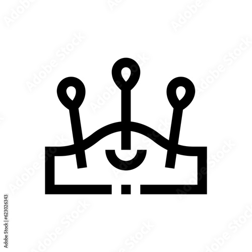 acupunture line icon