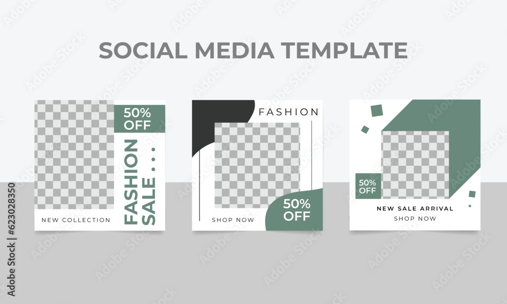 Editable Post Template Social Media Banners for Digital Marketing. Promotion Brand Fashion. Stories. Streaming. Vector Illustration