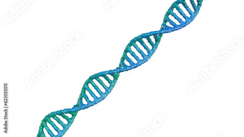DNA molecule ed icon rendering isolated