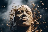 Man Self-Destructing: Conceptual Image of Human Destruction