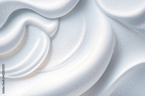 close up of cosmetic cream texture on white background studio shot,3d illustration.
