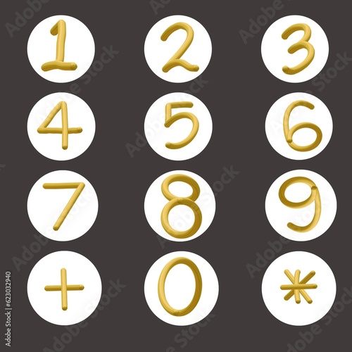 icons set of numbers