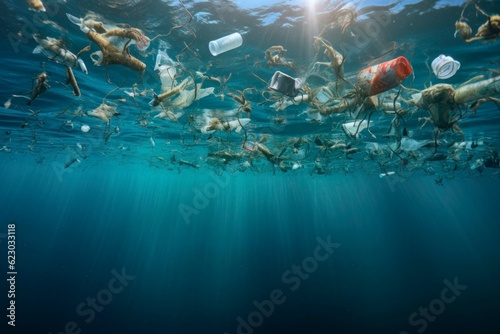 Polluted Sea: Global Pollution Concept