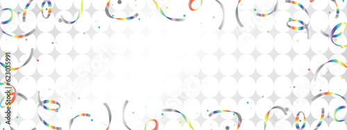 高級感のあるパーティーのバナー　ホワイト＆シルバー