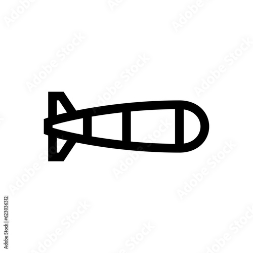 Obraz na plátne torpedo line icon