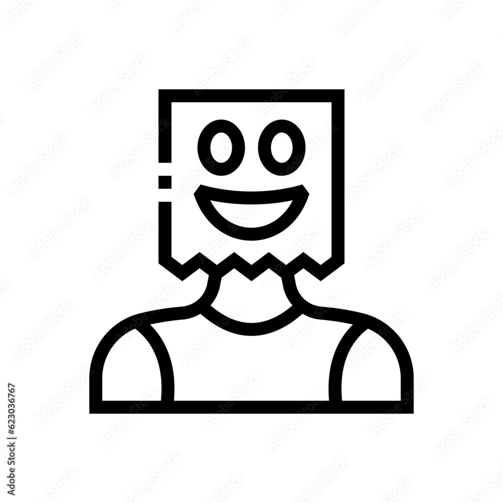 anonymous man line icon