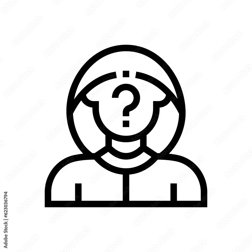 anonymous man line icon anonymous man line icon