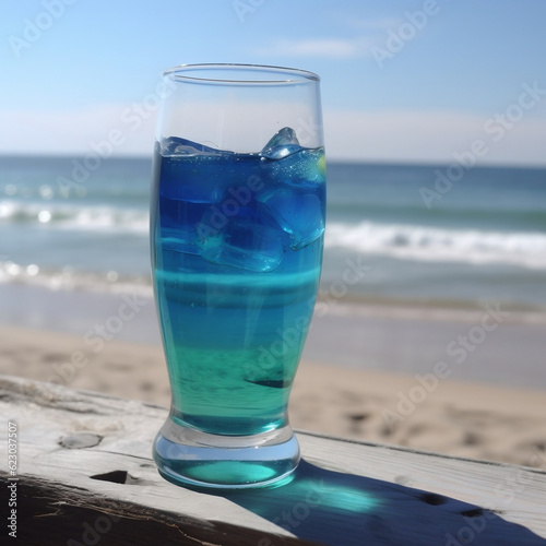 Drink at the beach summer sunny