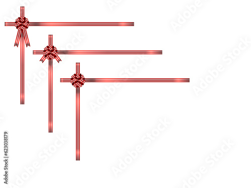 リボン縞027-4花縛十