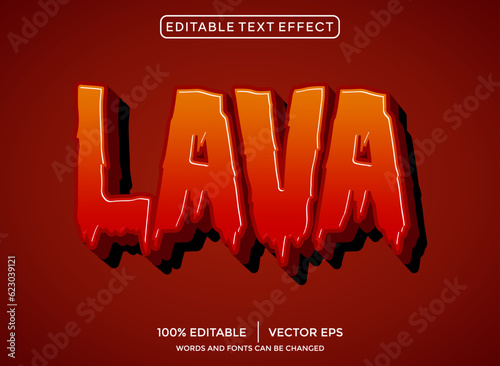 lava 3D editable text effect