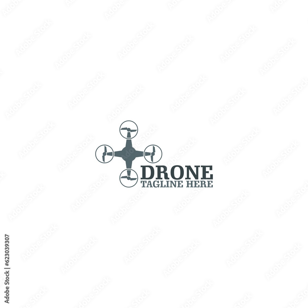 Drone logo template isolated on white background