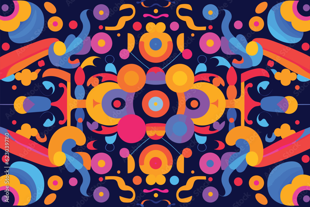 colorful pattern with different elements background flat design vector illustration colorful pattern with different elements background flat design vector illustration
