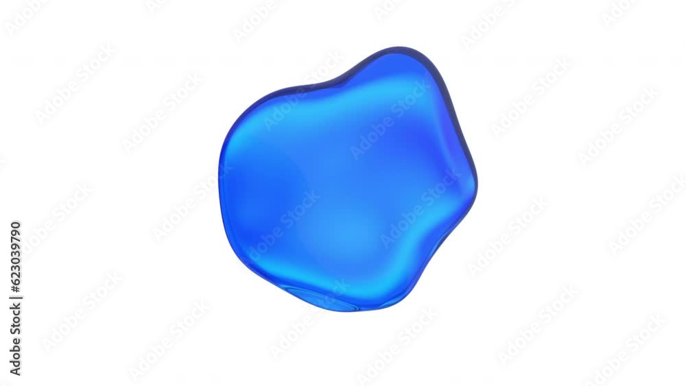 Abstract 3d animation of a blue bubble, 4k video, loop Abstract 3d animation of a blue bubble, 4k video, loop